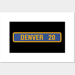 Denver Colorado Street Sign Posters and Art